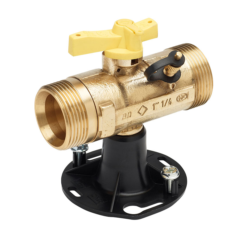 ROBINET GRDF TYPE E JSC DN25 DM1"1/4 SOCLE+PRISE ESSAI NF078 ROV113 8403126