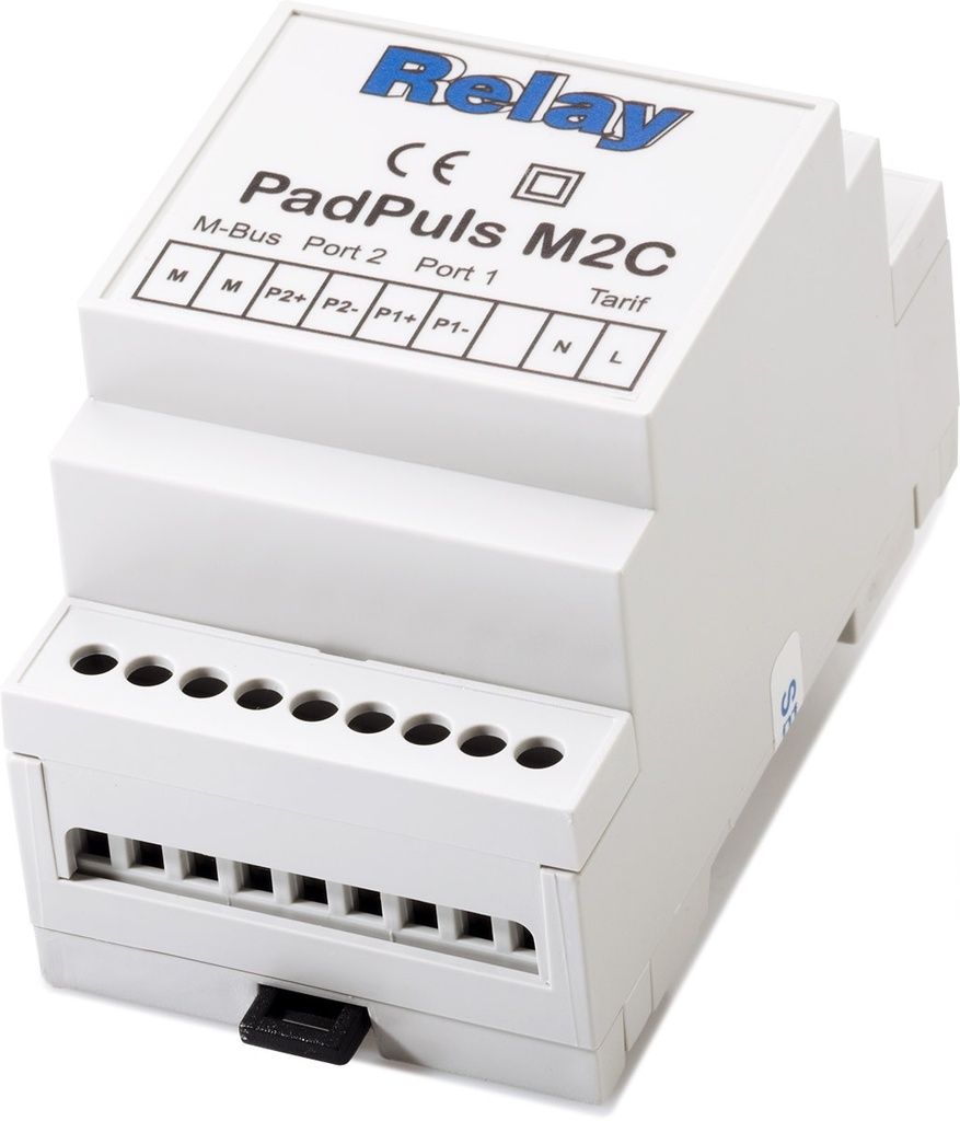 CONVERTISSEUR 2 IMP CPTEUR 2 VOIES MBUS RELAY 230VAC MONTAGE RAIL DIN