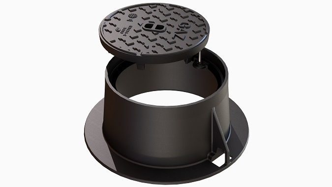 BOUCHE A CLE RONDE S600 N°4 S600C4A CLASSE C250 NF-VOIRIE / FERMETURE COMPTEUR GAZ ENTERRE Ø340MM