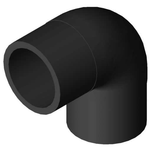 COUDE 90° LISSE D160 8 BAR NF136 8022379 / 8022330 CLI160090