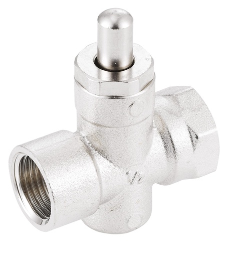 [MTDRP-8] ROBINET POUSSOIR INOX 1/4"G F/F PN16 / GAZ 4 BAR POUR MANOMETRE ROB903